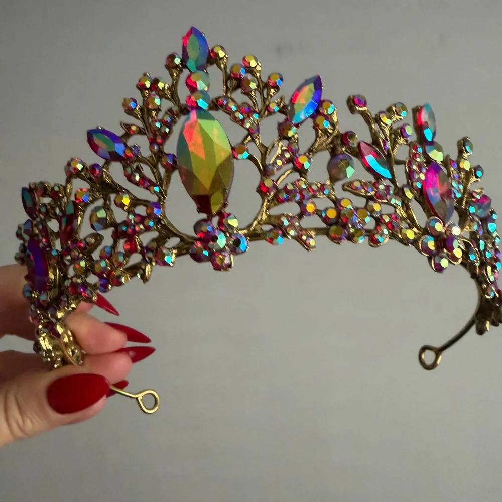 Elegant Multicolor Crystal Tiara